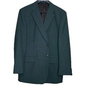 Hardy Amies Men's Blazer Sport Coat Jacket Green Black Sz L46